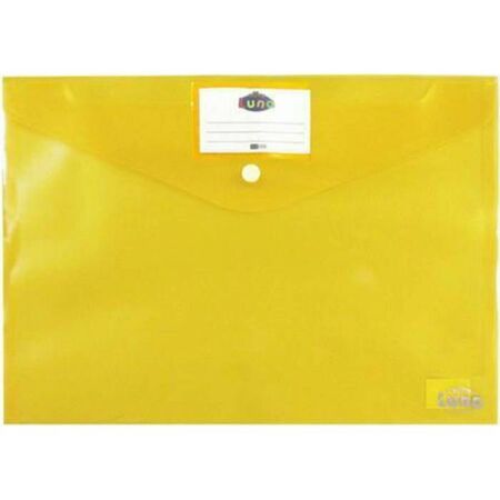 Luna Φάκελος Με Κουμπί Πλαστικός Α4 23x32 Κίτρινο
