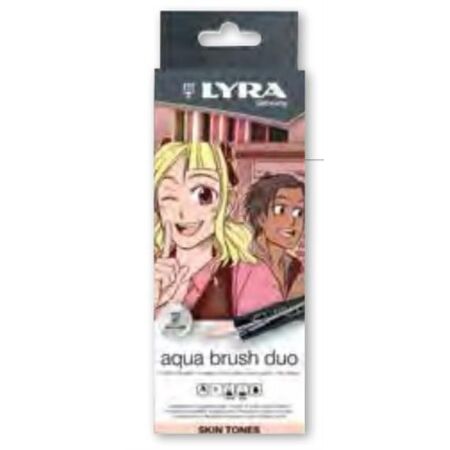LYRA AQUA BRUSH DUO MANGA: SKIN TONES (6 ΤΕΜ)