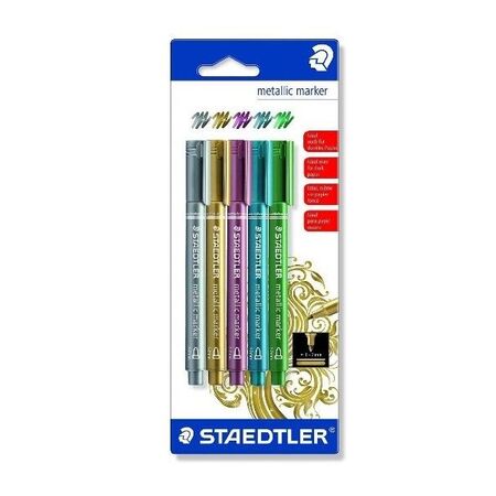 ΜΑΡΚΑΔΟΡΟΙ ΜΕΤΑΛΛΙΚΟΙ ΣΕ BLISTER 5 ΧΡΩΜΑΤΑ