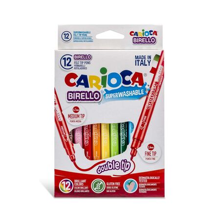 ΜΑΡΚΑΔΟΡΟΙ ΖΩΓΡΑΦΙΚΗΣ CARIOCA BIRELLO ΔΙΠΛΗ ΜΥΤΗ 2,6ΜΜ & 4,7ΜΜ 12ΧΡΩΜ