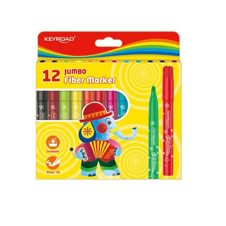 ΜΑΡΚΑΔΟΡΟΙ ΖΩΓΡΑΦΙΚΗΣ JUMBO KEYROAD 12 ΧΡΩΜ.