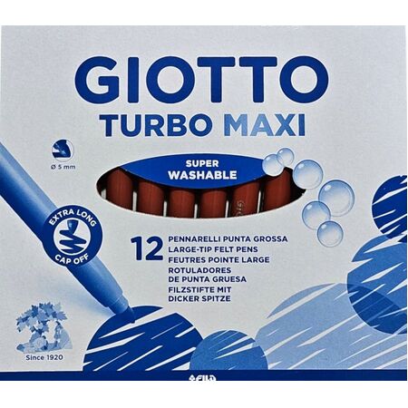 ΜΑΡΚΑΔΟΡΟΙ ΖΩΓΡΑΦΙΚΗΣ ΧΟΝΔΡΟΙ ΑΝΟΙΧΤΟ ΚΑΦΕ 12ΤΕΜ GIOTTO TURBO MAXI ΠΛΕΝΟΜΕΝΟΙ