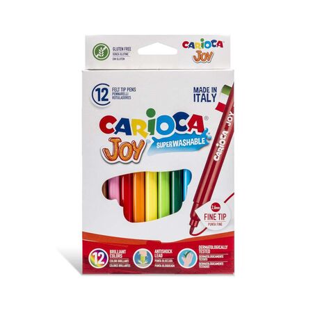 ΜΑΡΚΑΔΟΡΟΣ ΖΩΓΡΑΦΙΚΗΣ CARIOCA JOY 12ΧΡΩΜ. SUPER WASHABLE ΛΕΠΤΗ ΜΥΤΗ 2,6MM