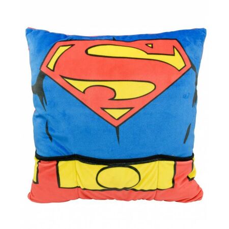 Μαξιλάρι Τετράγωνο Superman Με 3 Τσέπες 40x40cm