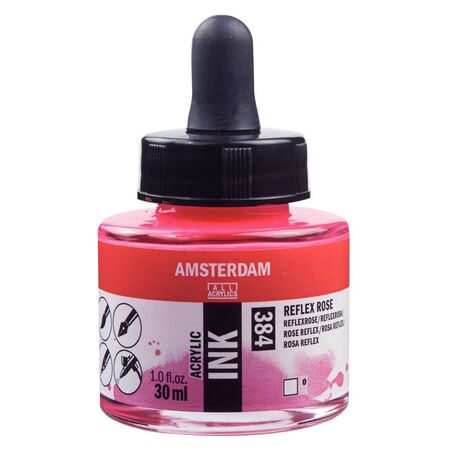 ΜΕΛΑΝΙ INK AMSTERDAM 384 30ML REFLEX RED