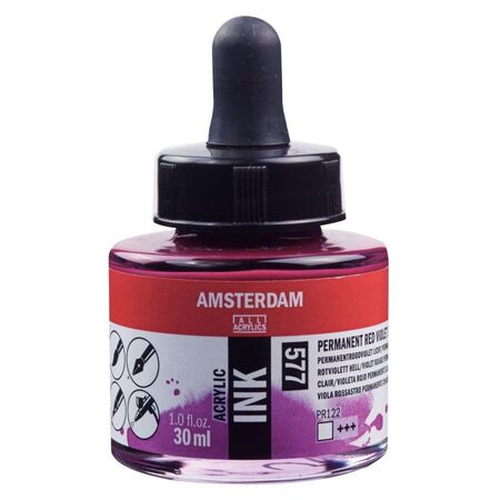 ΜΕΛΑΝΙ INK AMSTERDAM 577 30ML PERMANENT RED VIOLET