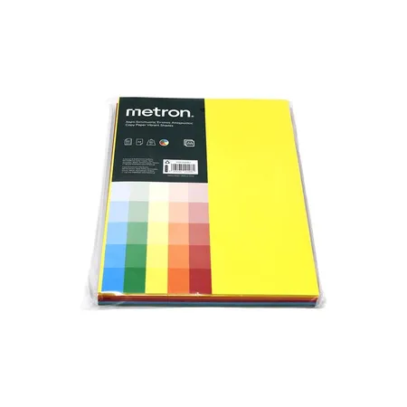 Metron Φωτ/Κό Χαρτί 160gr Χρωματιστό Α4 100Φ 5 Χρώματα Έντονα