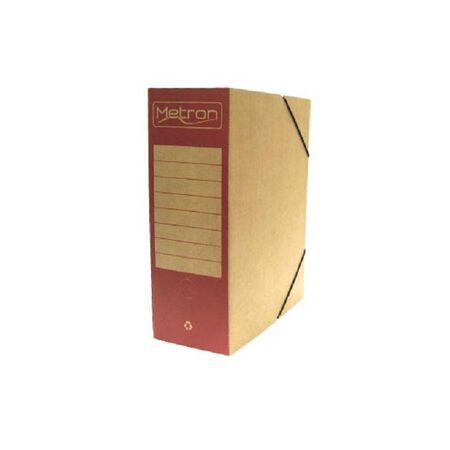 Metron Κουτί Αρχείου Με Λάστιχο 25x33x12cm Οικολογικό Κόκκινο