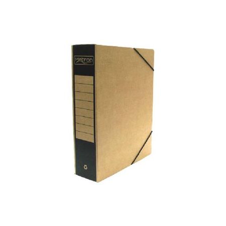 Metron Κουτί Αρχείου Με Λάστιχο 25x33x8cm Οικολογικό Μαύρο