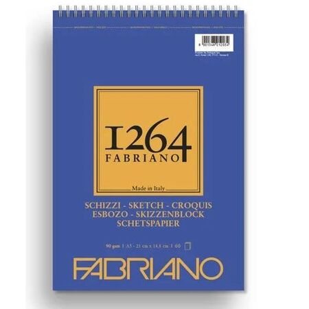ΜΠΛΟΚ ΣΠΙΡΑΛ A5 F-1264 90GR SKETCH 60Φ FABRIANO