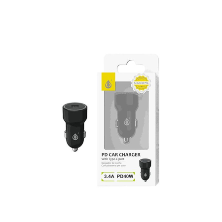 MTK Φορτιστής Αυτοκινήτου 3.4Α 40W TYPE C Black NA0375