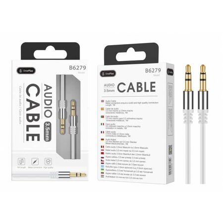 MTK Καλώδιο Ήχου 3.5mm 1m Jack B6279 2102151 Λευκό