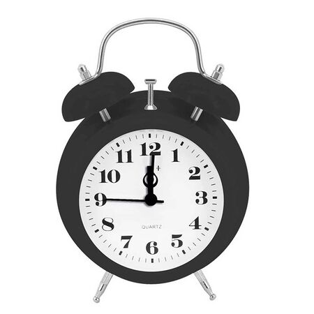 MTK Ξυπνητήρι Πλαστικό 12x5.8x17.2cm Μαύρο NR9292