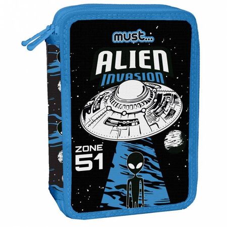 Must Κασετίνα Διπλή Γεμάτη Alien Invasion Glow In The Dark 584734