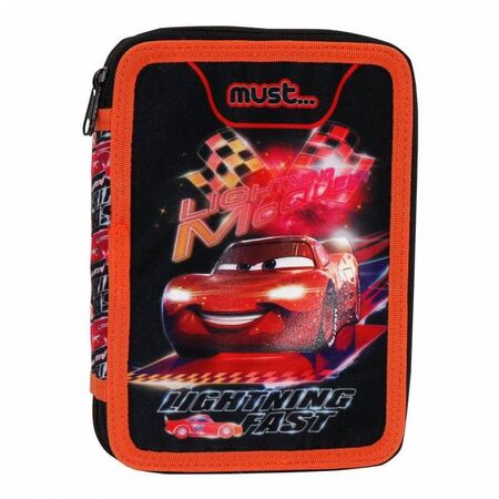 Must Κασετίνα Διπλή Γεμάτη Disney Cars Lighting Fast 563490