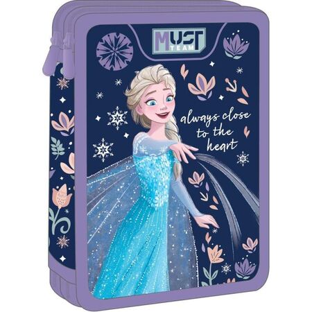 Must Κασετίνα Διπλή Γεμάτη Disney Frozen Always Close To Heart 565014
