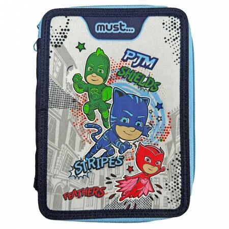 Must Κασετίνα Διπλή Γεμάτη PJ Masks Anyone Can Be Hero 484277