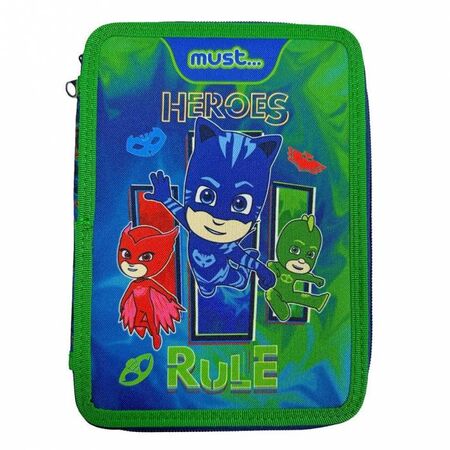 Must Κασετίνα Διπλή Γεμάτη PJ Masks Heroes Rule 484291