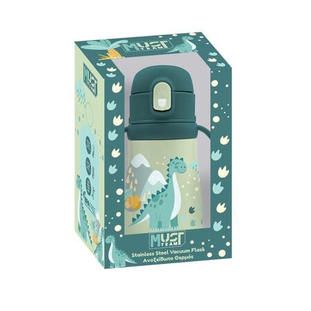 Must Παγούρι Θερμός Ανοξείδωτο Δεινοσαυράκι 350ml