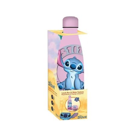 Must Σετ Φαγητού Stitch Φαγητοδοχείο PP 130ml Και Παγούρι Ανοξείδωτο 500ml 565924