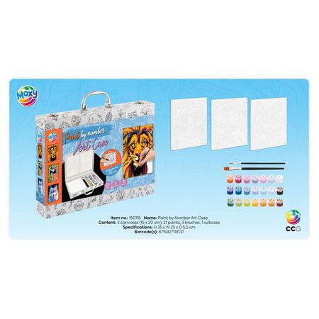 PAINT BY NUMBER ART CASE 35X25 CM 3 ΠΙΝΕΛA 3 ΚΑΜΒΑΔΕΣ (15X20 CM) 21 ΧΡΩΜΑΤΑ ΒΑΦΗ