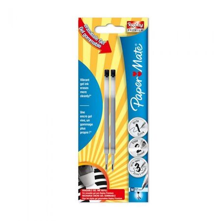 Papermate REPLAY PREMIUM REFILLS BLACK BL2 Box 12