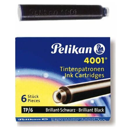 Pelikan Αμπούλες Μελάνης Για Πένα Mini Μαύρο 6 Τεμ.