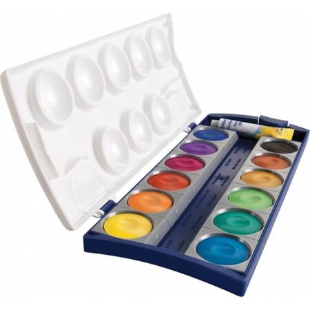 Pelikan Opaque Paint Box Σετ Νερομπογιές 735 K 12 Χρωμάτων