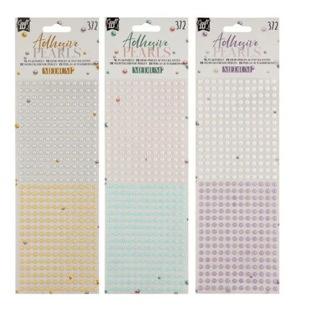 ΠΕΡΛΕΣ ΑΥΤΟΚΟΛΛΗΤΕΣ ΜΙΚΡΕΣ 372 ΤΕΜ, 3 ΣΧΕΔΙΑ