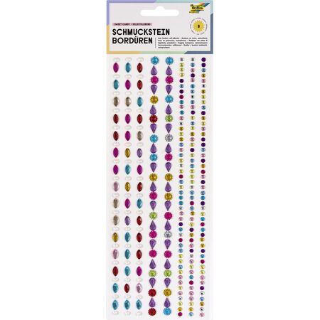 ΠΕΡΛΕΣ ΚΑΙ ΣΤΡΑΣΑΚΙΑ SWEET CANDY ΑΥΤΟΚΟΛΛΗΤΑ 80ΤΕΜ FOLIA