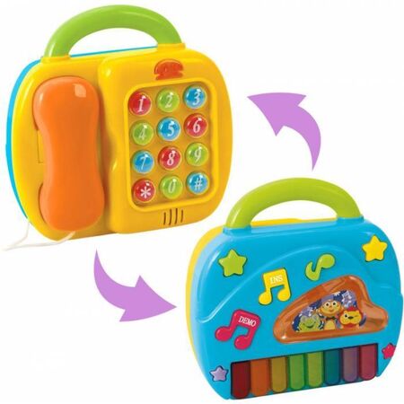 Playgo Τηλέφωνο Και Πιάνο 2 Σε 1 Με Πολύχρωμα Πλήκτρα Και Μελωδίες 2185