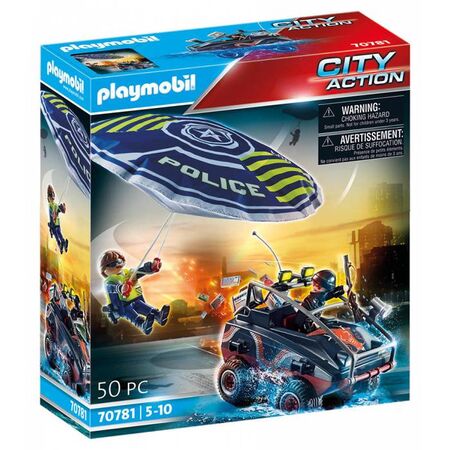 Playmobil 70781 Καταδίωξη Αμφίβιου Οχήματος Από Αστυνομικό Αλεξίπτωτο