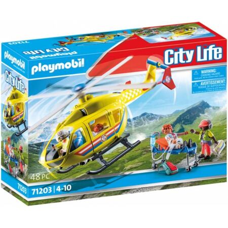 Playmobil City Life 71203 Ελικόπτερο Πρώτων Βοηθειών