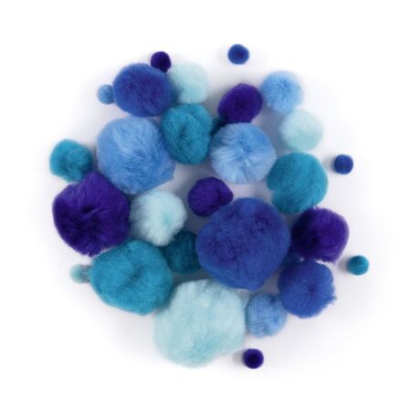 ΠΟΜΠΟΜ COLOUR TONE MIX 30ΤΕΜ BLUE ΔΙΑΦΟΡΑ ΜΕΓΕΘΗ FOLIA