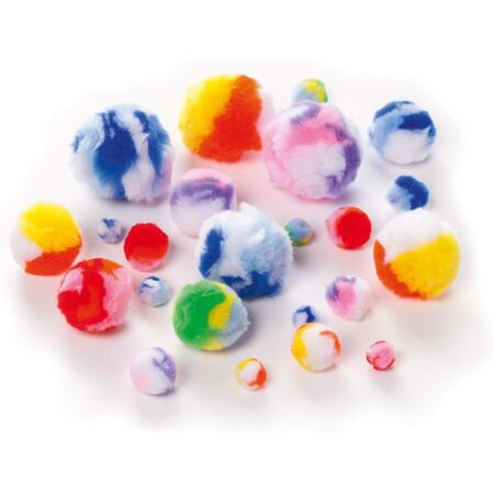 ΠΟΜΠΟΜ PAINBOW 100ΤΕΜ ΔΙΑΦΟΡΑ ΜΕΓΕΘΗ-ΧΡΩΜΑΤΑ
