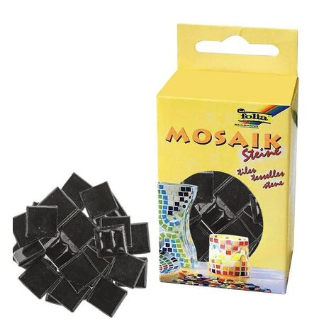ΨΗΦΙΔΕΣ ΜΩΣΑΪΚΑ ΠΛΑΚΑΚΙΑ 200gr 300τεμ 10X10MM ΜΑΥΡΟ