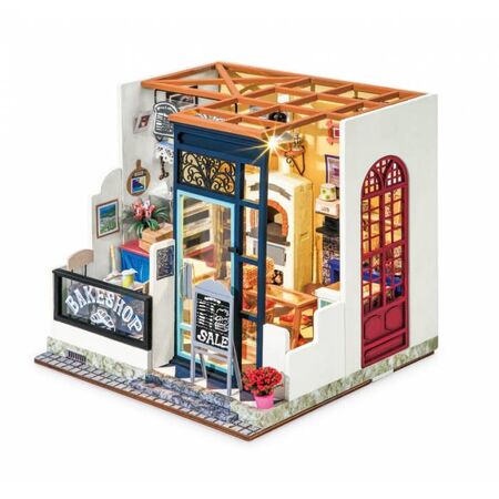 Robotime Ξύλινο Puzzle 3D Nancy’s Bake Shop Happy Corner DIY Miniature House DG143