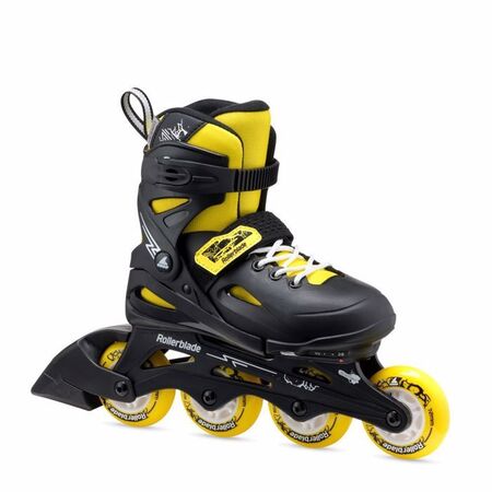 Rollerblade Αυξομειούμενα Πατίνια Fury Μαύρο Κίτρινο