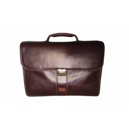 Roncato Δερμάτινος Χαρτοφύλακας Καφέ