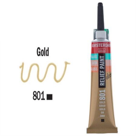 Royal Talens Amsterdam Περίγραμμα Relief 3D Χρυσό Νο801 20ml