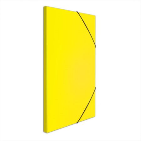 Salko Κουτί Αρχείου Με Λάστιχο 25x35x1,5cm Πλαστικοποιημένο Χαρτόνι Κίτρινο