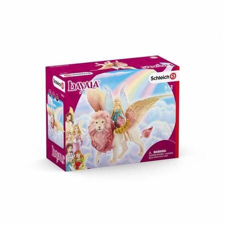 Schleich Σετ Μινιατούρες Bayala Νεράιδα Σε Πτήση Πάνω Σε Φτερωτό Λιοντάρι
