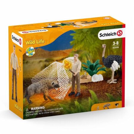 Schleich Σετ Παιχνιδιού Επίθεση Ύαινας Σε Στρουθοκάμηλο
