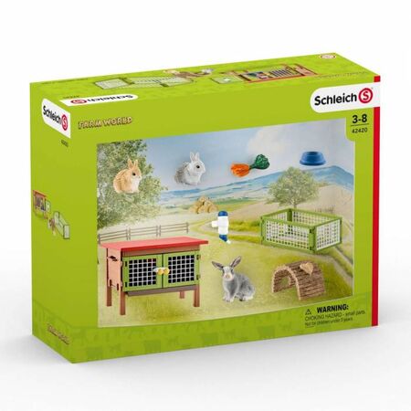 Schleich Σετ Παιχνιδιού Κλουβί Με Κουνέλια