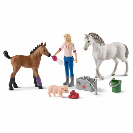 Schleich Σετ Παιχνιδιού Κτηνίατρος Φοράδα Και Πουλάρι