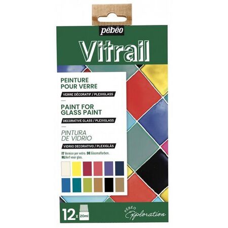 ΣΕΤ ΣΜΑΛΤΟ (ENAMEL) 12X20ML VITRAIL PEBEO