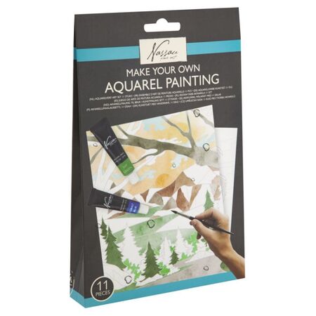 ΣΕΤ ΖΩΓΡΑΦΙΚΗΣ ΑΚΡΥΛΙΚA- ΑΚΟΥΑΡΕΛΑ, 11 ΤΜΧ, 4 ΣΧΕΔΙΑ 3 ΦΥΛΛΑ, 6 ΧΡΩΜΑΤΟΣ, 2 ΠΙΝΕΛΑ, ΟΔΗΓΟΣ ΑΝΑΜΕΙΞΗΣ