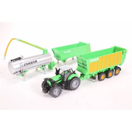 Siku Τρακτέρ Deutz Με Καρότσα Και Βυτίο Joskin 1:87