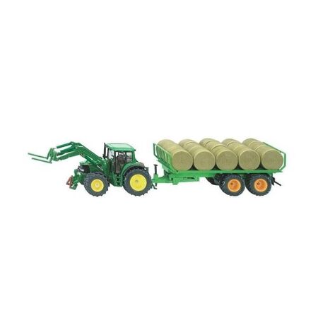 Siku Τρακτέρ John Deere Με Τρέιλερ 1:32