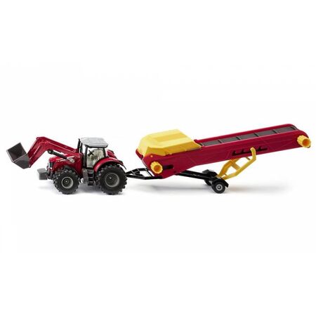Siku Τρακτέρ Massey Ferguson Με Ταινία Μεταφοράς 1:50